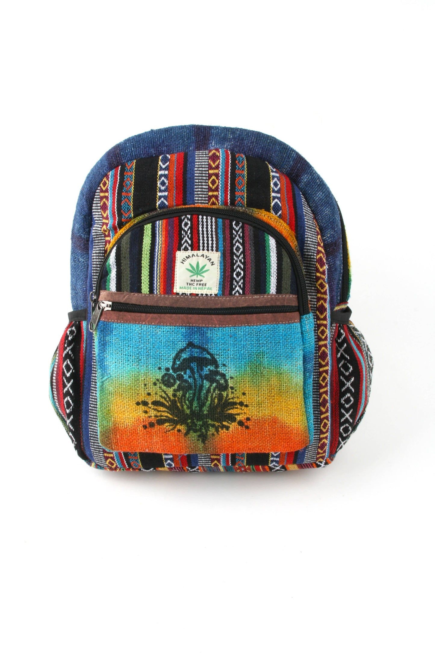 Tie Dye Hemp Medium Mushroom Backpack